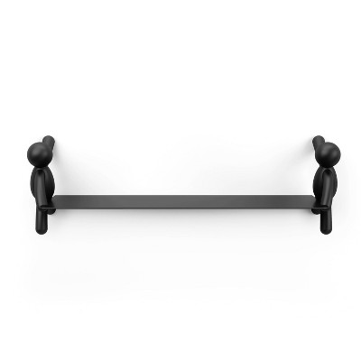 Black Steel Buddy Floating Wall Shelf