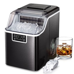 R.W.FLAME Ice Maker Machine,44lbs/24h,features self-cleaning,an easy-to-use LCD display,and a see-through lid,ideal for home,bar - 1 of 4