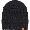 Market & Layne and Oxygen8 Beanie Hats for Men and Women - Soft & Stretchy Toboggan Hats Cuffed Skull Knit Winter Hats for Men & Women Black - 3 of 4