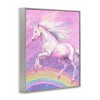 Stupell Industries Rainbow Unicorn Scene Framed Giclee Art, Gray, 11" x 14" - 2 of 4