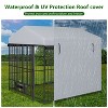 Gulches Large Dog Kennel Outdoor Pet Pens Dogs Run Enclosure Animal Hutch Metal Coop Fence with Roof Cover(6.6'L x 6.6'W x 6.4'H) - 3 of 4