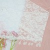 Anna-Kaci Women's Sheer Floral Lace Triangle Mantilla Scarf Lightweight Tassel Shawl Wrap Head Scarf - 3 of 4