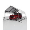13X21 ft Metal Carport, Heavy Duty Garage Car Shelter Shade, Outdoor Car Port Canopy with Reinforced Base and Galvanized Steel Roof - 4 of 4