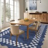 Large Dining Room Rugs 10x13 Scalloped Modern Floor Carpet with Non-Slip Backing, Washable Border Accent Rugs, Foldable Geometric Indoor Mat - 3 of 4