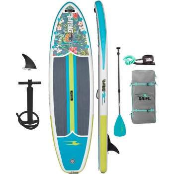Drift Aero 10'8" Inflatable Stand Up Paddle Board iSUP with Coiled Leash Pump Lightweight Paddle Fin & Backpack Travel Bag\