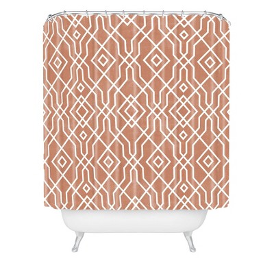 Emanuela Carratoni Baked Earth Shower Curtain Rust - Deny Designs