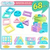 Large Macaron Color Magnetic Blocks Scattered Pieces Changeable Building Blocks With Storage Bag Children's Educational Magnetic - 3 of 4