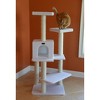 Armarkat Ivory 57" High Real Wood Cat Tree, Fleece Covered Cat Climber, B5701 - 2 of 4