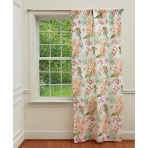C&F Home 84" Atlantis Curtain Pair Seahorse Starfish Sand Dollar Turtle Valance - 1 of 2