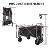 Folding Wagon, Heavy Duty Utility Beach Wagon Cart for Sand - 2 of 4