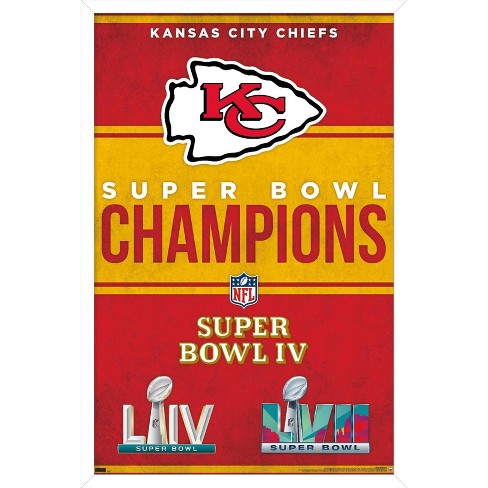 NFL Kansas City Chiefs - Logo 21 Wall Poster with Push Pins, 22.375 x 34  