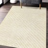 Modern Area Rug Farmhouse Geometric Lines Accent Rug Indoor Washable Rug - 2 of 4