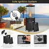 Tangkula 41,000 BTU Propane Patio Heater Glass Tube Standing Gas Heater w/ Cover Wheels - 3 of 4