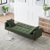 NicBex Modern Teddy Fleece Loveseat Sofa with Pillows & Adjustable Backrest,Solid Wood 2-Seater Sofa for Living Room,Bedroom - 3 of 4