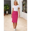 INSPIRE CHIC Women's Casual High Waist Back Slit Short Denim Skirts - 3 of 4