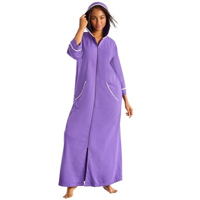 Dreams & Co. Plus Size Long French Terry Robe