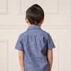 Hope & Henry Boys' Organic Short Sleeve Chambray Button Down Shirt, Kids - image 3 of 4