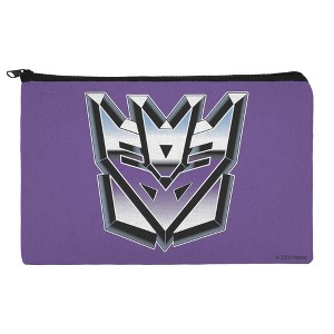 Transformers Decepticon Symbol Retro Makeup Cosmetic Bag Organizer Pouch - 1 of 4