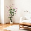 6FT Artificial Jasmine Tree for Home Decor, Outdoor Pink Fake Flowers, Fake Plants, Bonsai Tree, Model Trees, Faux Tree for Living Room Bedroom - 3 of 4