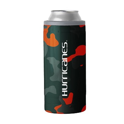 NCAA Miami Hurricanes 12oz Slim Can Camo Cooler