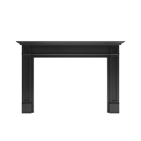 Modern Ember Lenwood Traditional Wood Fireplace Mantel Surround Kit, Black,  56 Inch Opening | Classic Design, Tiered Picture Frame Molding : Target