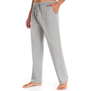 COOFANDY Men Cotton Yoga Pants Casual Sweatpants Jogger Open Bottom Lounge Pants with Pockets - 1 of 4