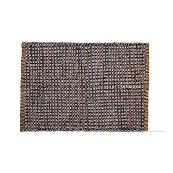 tagltd Canyon Chenille Rug Blue Cotton Indoor Rug, 24L x 36W Inches