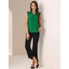 INSPIRE CHIC Women's Ruffled Sleeveless Work Business Vintage Blouses - 3 of 4