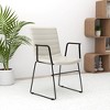 LeisureMod Ergonomic Office Chair Upholstered in Leather/Polyester with Powder-Coated Stainless Steel Frame Padded Seat and Back Zylar Collection - 3 of 4