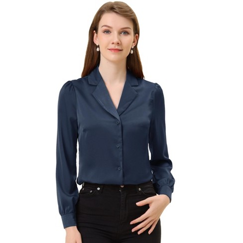 Blue formal shirt for women online