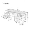 Computer Desk Modern with File Drawer and Storage Space for Home Office 59in Wide-3irtyhousy - 4 of 4