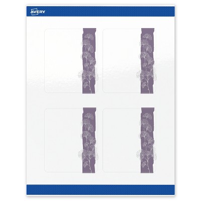 Avery Rectangle Labels, Floral Design, 4" x 3-1/3", 40ct