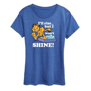Women's - Garfield - I'll Rise But Won't Shine Short Sleeve Graphic T-Shirt - 1 of 4