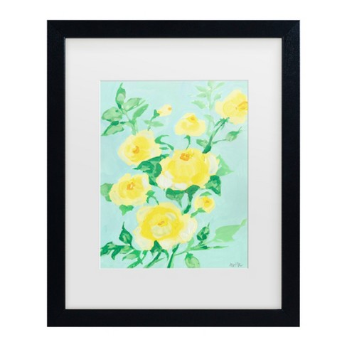 Trademark Fine Art - Ania Zwara  Lemon Roses Matted Framed Art - image 1 of 4