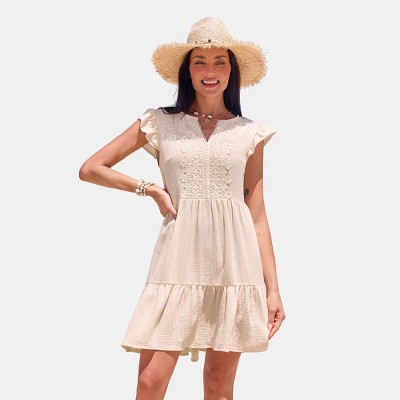 Women's Breezy Beach Linen Dress - Cupshe