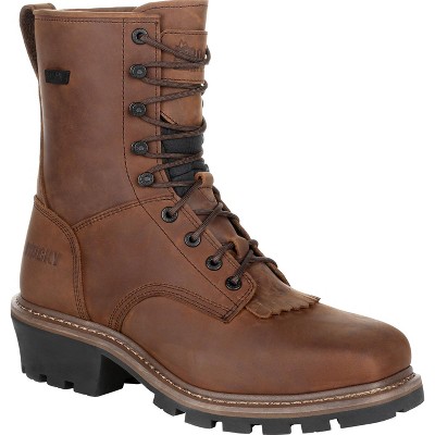 Men's Rocky Square Toe Logger Waterproof Work Boot
