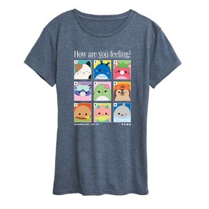 Women's - Squishmallows - Squish Mood Grid Short Sleeve Graphic T-Shirt - 1 of 4