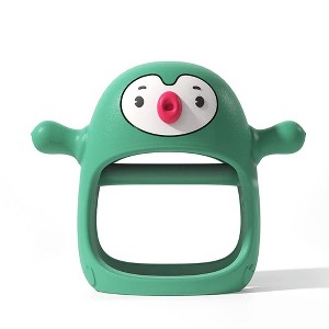 Smily Mia Penguin Baby Teething Toy for Infants 0-6 Months, Soothing Wearable Baby Chew Toy Sucking Needs & Pacifier for Newborns - 1 of 4