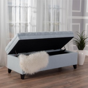 Grungis Ottoman Bench with Storage,Upholstered Tufted Footstool Sofa Chair with Wood Framework for Living Room Bedroom Office - 1 of 4
