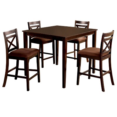 5pc Dallas Dining Table Set Espresso - HOMES: Inside + Out