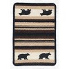 Earth Rugs Printed Placemat 13"x19", Cabin Bear Scene on Braided Jute, Rustic Lodge Dining Accent in Oblong Shape - 2 of 3