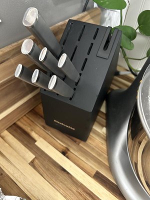 Kitchenaid Slim Black 15pc Stainless Steel Knife Block Set : Target