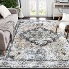 Washable Area Rug Vintage Floral Boho Throw Rug with Non-Slip Backing Stain Resistant Low-Pile Soft Carpet for Living Room Bedroom - 3 of 4