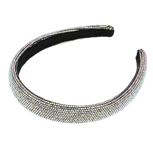 Unique Bargains Women's Fashion Simplicity Rhinestone Wide-brimmed Classic Style Headband 5.59"x0.87" Assorted Color - 1 of 4