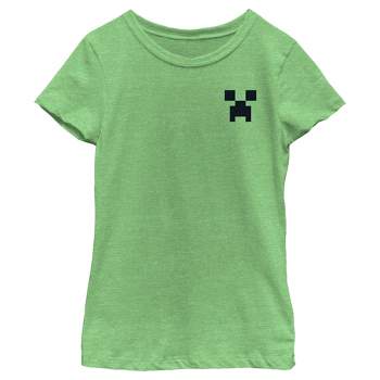 Girl's Minecraft Faux Pocket Creeper T-Shirt