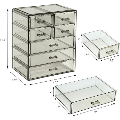 Clear Acrylic 7-Drawer Cosmetic and Jewelry Organizer