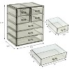 Sorbus Acrylic Makeup Organizer Case - Big Clear Makeup Organizer for Vanity, Bathroom, College Dorm, Closet, Desk - 3 of 4