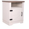 TIRAMISUBEST Farmhouse Nightstand,Modern End Side Table with Storage for Bedroom - 4 of 4