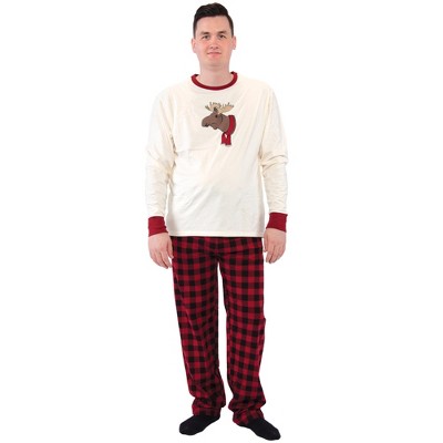 Touched By Nature Mens Unisex Holiday Pajamas, Moose : Target