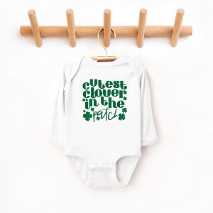 The Juniper Shop Cutest Clover In The Patch Baby Long Sleeve Bodysuit - 1 of 3